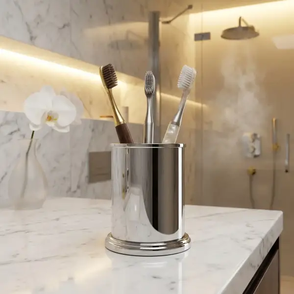 System Tezgah Üstü Diş Fırçalığı Krom Renk (BA2000 007 CR) - 1