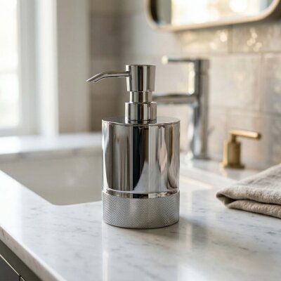 System Tezgah Üstü Sıvı Sabunluk 250 Ml Krom Renk (BA2005 006 CR) - System Banyo