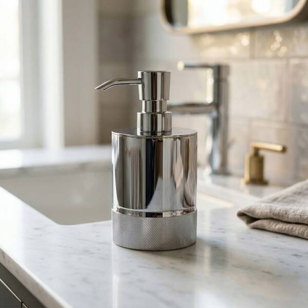 System Tezgah Üstü Sıvı Sabunluk 250 Ml Krom Renk (BA2005 006 CR) - 1