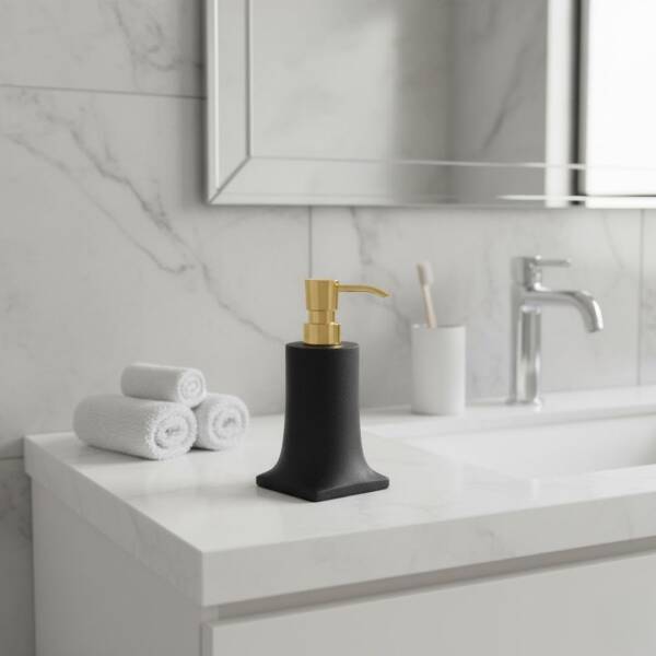 System Sıvı Sabunluk Siyah/Gold Renk (BA2007 006 R2-GL) - 1