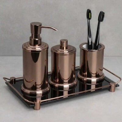 System Banyo Tepsisi Cam/Rose Renk (BA2009 037 C2-RS) - System Banyo