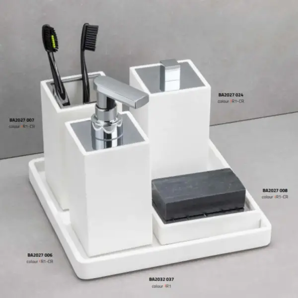 System Sıvı Sabunluk Beyaz/Krom Renk (BA2027 006 R1-CR) - 3