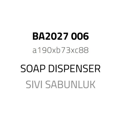 System Sıvı Sabunluk Siyah/Krom Renk (BA2027 006 R2-CR) - 3