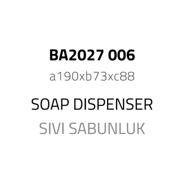 System Sıvı Sabunluk Siyah/Krom Renk (BA2027 006 R2-CR) - 3