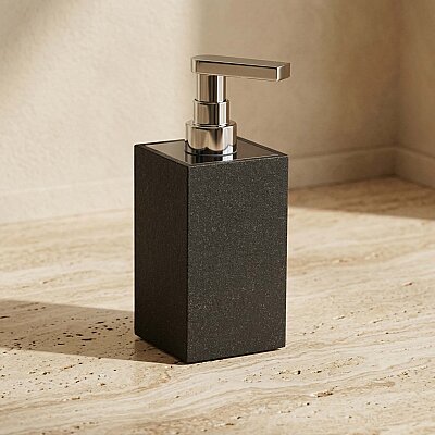 System Sıvı Sabunluk Siyah/Krom Renk (BA2027 006 R2-CR) - System Banyo