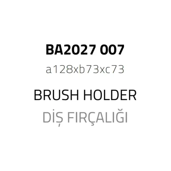 System Diş Fırçalığı Beyaz/Krom Renk (BA2027 007 R1-CR) - 4