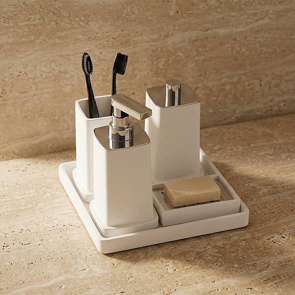 System Diş Fırçalığı Beyaz/Krom Renk (BA2027 007 R1-CR) - 3