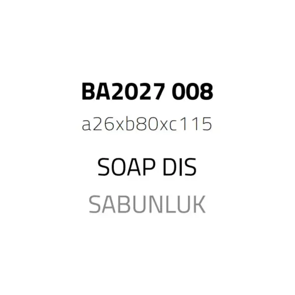 System Katı Sabunluk Mermer Desenli/Siyah Renk (BA2027 008 R3-AL6) - 2