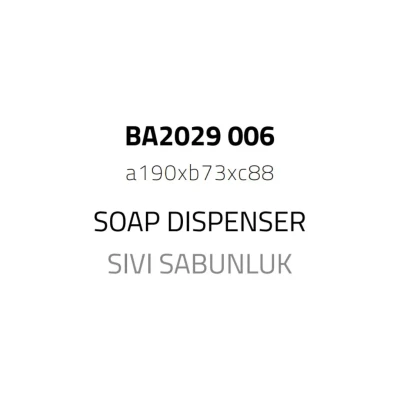 System Sıvı Sabunluk Siyah/Krom Renk (BA2029 006 R2-CR) - 3