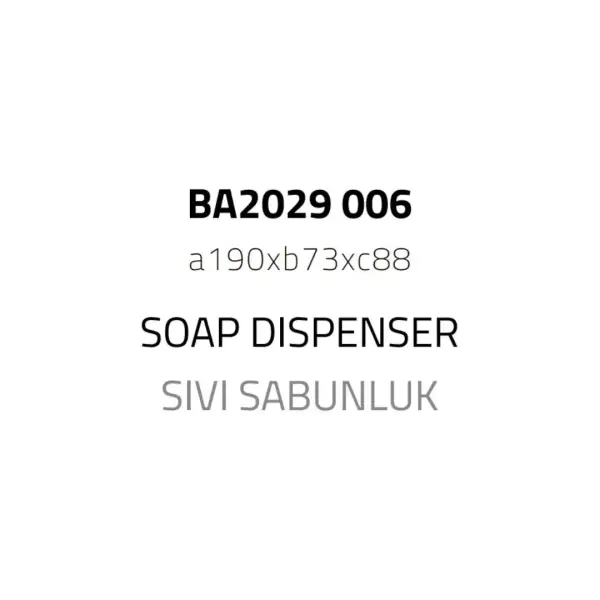 System Sıvı Sabunluk Siyah/Krom Renk (BA2029 006 R2-CR) - 3