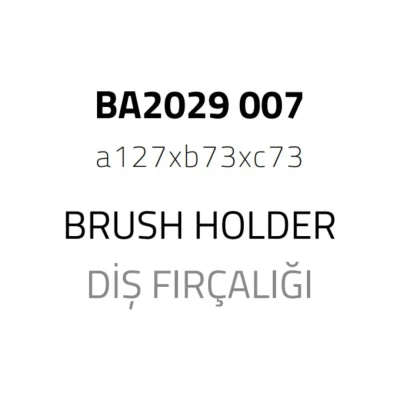 System Diş Fırçalığı Mermer Deseni/Siyah Renk (BA2029 007 R3-AL6) - 3
