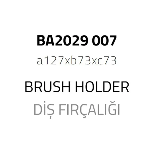 System Diş Fırçalığı Mermer Deseni/Siyah Renk (BA2029 007 R3-AL6) - 3