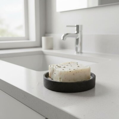 System Katı Sabunluk Siyah/Krom Renk (BA2029 008 R2-CR) - 4