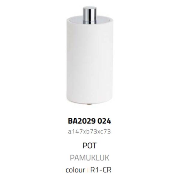 System Pamukluk Beyaz/Krom Renk (BA2029 024 R1-CR) - 3