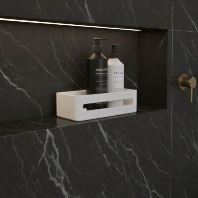 System Banyo Duş Raf Sistemi Beyaz Renk (BA2030 038 R1) - System Banyo