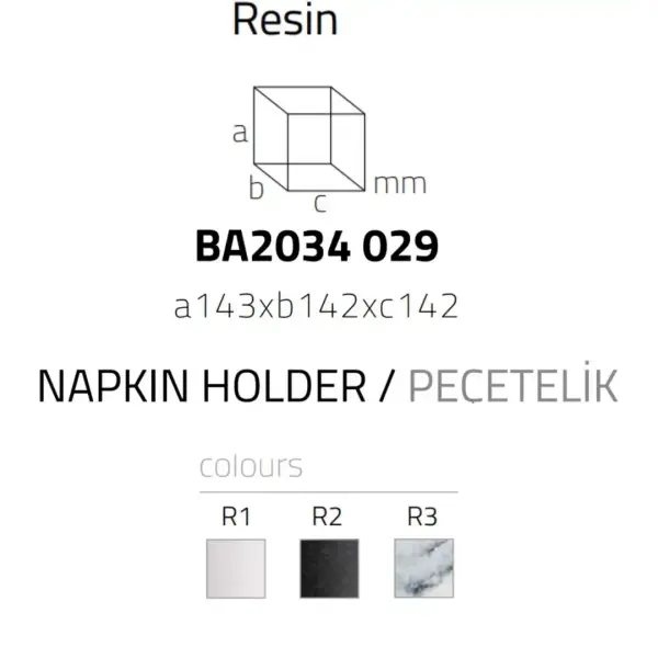 System Peçetelik Mermer Desenli Renk (BA2034 029 R3) - 2