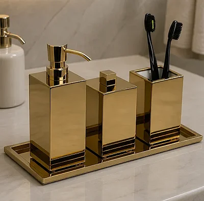 System Tezgah Üstü Tepsi Gold Renk (BA2037 037 GL) - 1