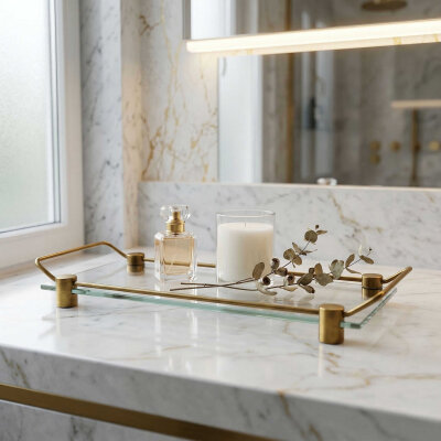 System Banyo Tepsisi Cam/Antik Renk (BA2041 037 C1-ABM) - System Banyo