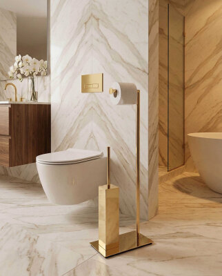 System Hareketli Wc Set Gold Renk (BA4002 048 GL) - System Banyo