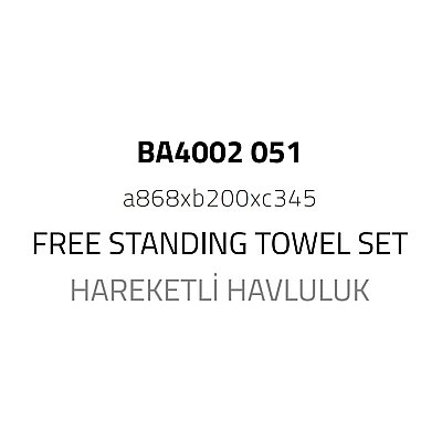 System Hareketli Havluluk Siyah Renk (BA4002 551 AL6) - 4