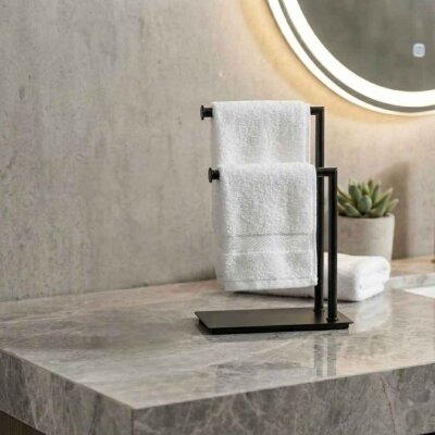 System Hareketli Havluluk Siyah Renk (BA4002 054 AL6) - System Banyo