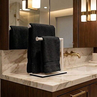 System Hareketli Havluluk Beyaz Renk (BA4002 554 AL7) - System Banyo