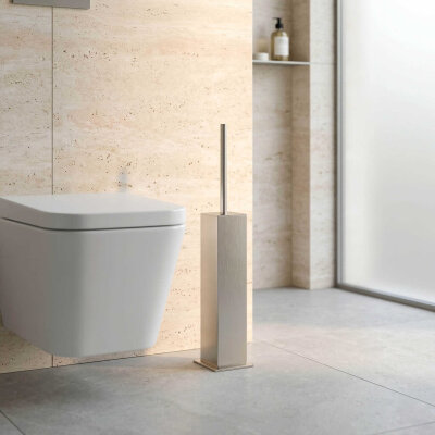 System Banyo Tuvalet Fırçalığı Saten Renk (BA4005 009 NBM) - System Banyo