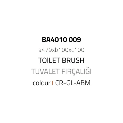 System Banyo Klozet Fırçası Antik Renk (BA4010 009 ABM) - 2