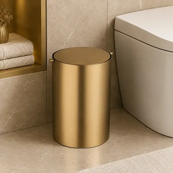 System Banyo Çöp Kovası Gold Branch Renk 3 Litre (BA4013 031 GB-GB) - 1
