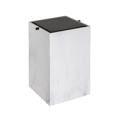 System Banyo Çöp Kovası 4 L Mermer Deseneli/Siyah Renk (BA4037 030 R3-AL6) - 1