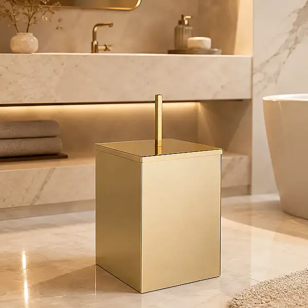 System Banyo Çöp Kovası 4 L Gold Renk (BA4043 031 GL-GL) - 1