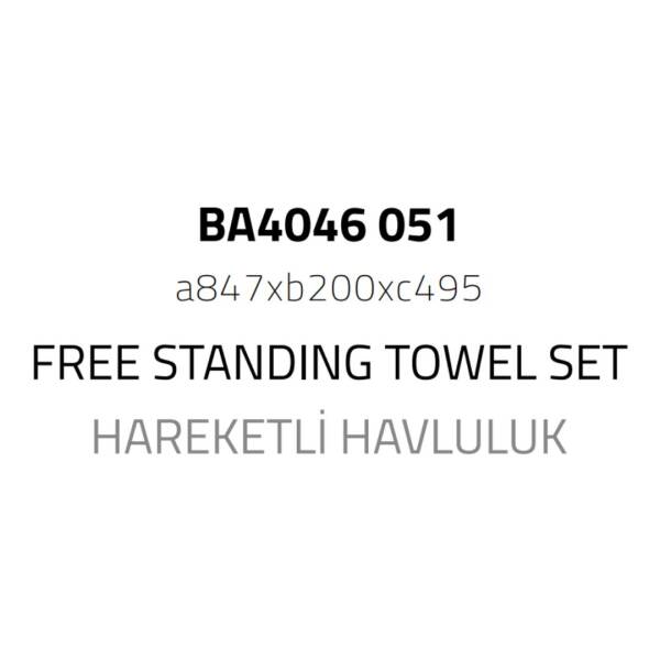 System Hareketli Havluluk Siyah/Krom Renk (BA4046 051 AL6-CR) - 3
