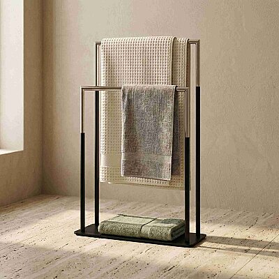 System Hareketli Havluluk Siyah/Krom Renk (BA4046 051 AL6-CR) - System Banyo