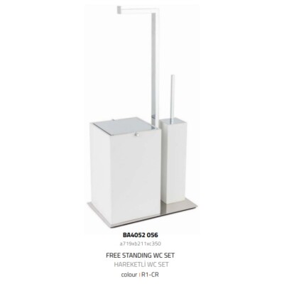 System Hareketli Wc Set Beyaz/Krom Renk (BA4052 056 R1-CR) - 2