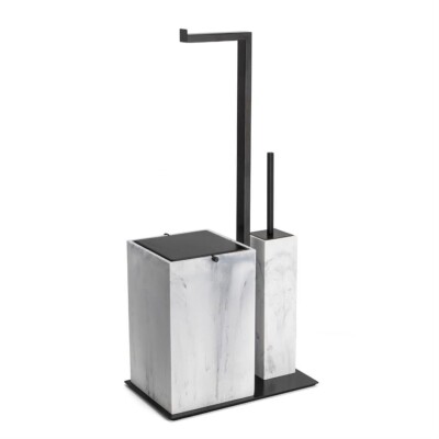 System Hareketli Wc Set Mermer Deseni/Siyah Renk (BA4052 056 R3-AL6) - 1