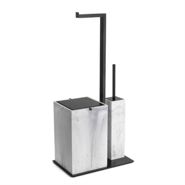 System Hareketli Wc Set Mermer Deseni/Siyah Renk (BA4052 056 R3-AL6) - 1