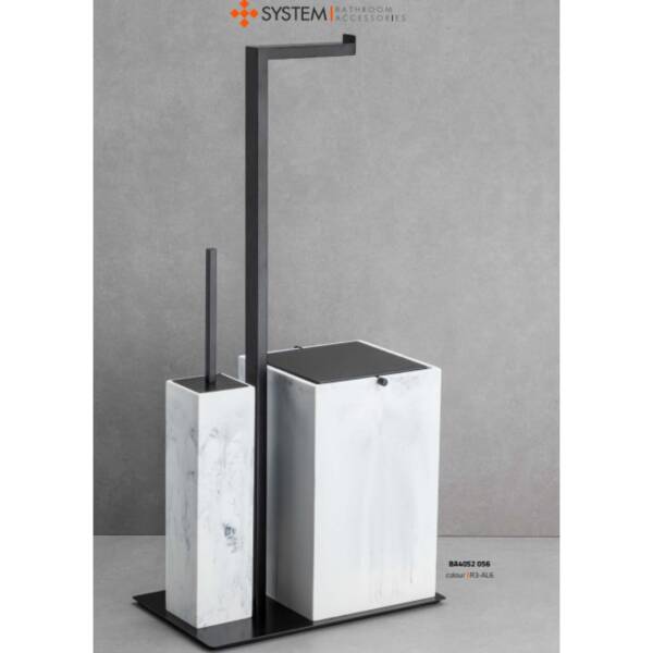 System Hareketli Wc Set Mermer Deseni/Siyah Renk (BA4052 056 R3-AL6) - 3