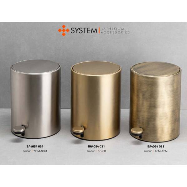 System Pedallı Antik Çöp Kovası 3 Lt Antik Renk (BA4054 031 ABM-ABM) - 2