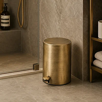 System Pedallı Antik Çöp Kovası 3 Lt Antik Renk (BA4054 031 ABM-ABM) - System Banyo (1)