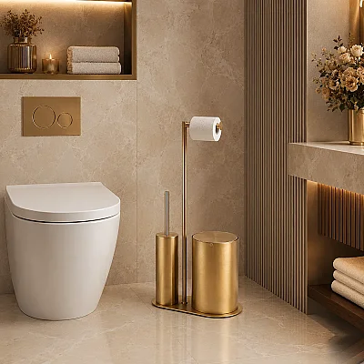 System Hareketli Wc Set Gold Branch Renk (BA4057 056 GB) - 3