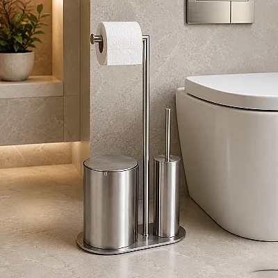 System Hareketli Wc Set Saten Renk (BA4057 056 NBM) - 1