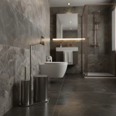 System Hareketli Wc Seti Krom Renk (BA4057 058 CR) - 1