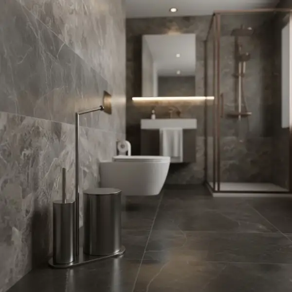 System Hareketli Wc Seti Krom Renk (BA4057 058 CR) - 1