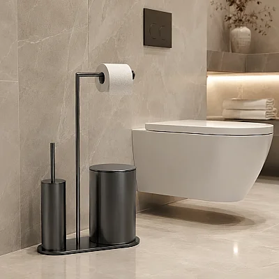 System Hareketli Wc Seti Krom Renk (BA4057 058 CR) - 1