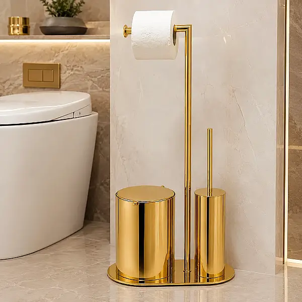 System Hareketli Wc Seti Gold Renk (BA4057 058 GL) - 2