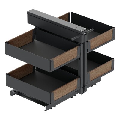 Starax Unique Wood-Antrasit 45cm Bağımsız Körköşe Mekanizması (S-3007-UW-A) - 4