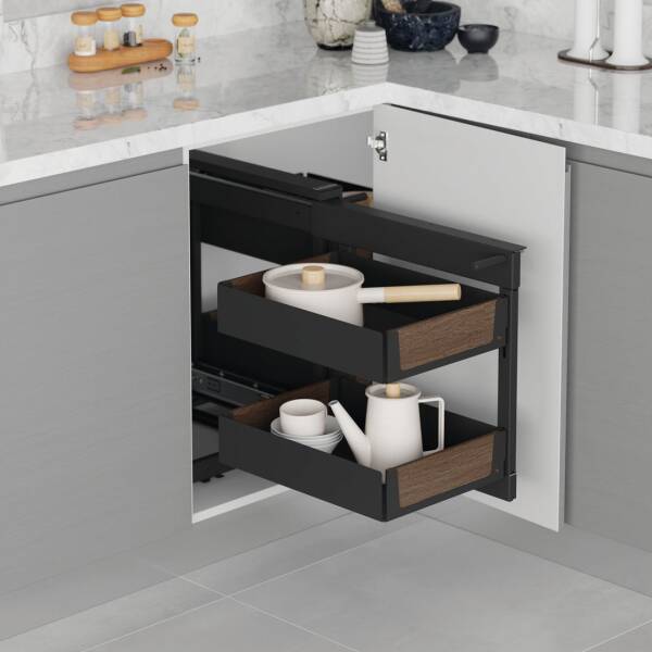 Starax Unique Wood-Antrasit 45cm Bağımsız Körköşe Mekanizması (S-3007-UW-A) - 3