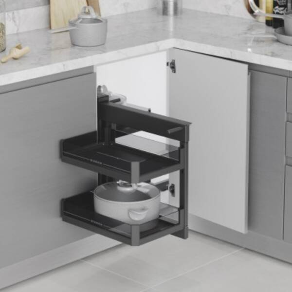 Starax 50cm Premium Bağımsız Körköşe Mekanizması Antrasit Renk (S-3009-P-A) - 2