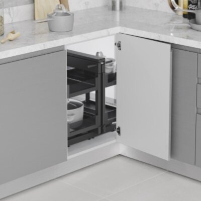 Starax 50cm Premium Bağımsız Körköşe Mekanizması Antrasit Renk (S-3009-P-A) - 4