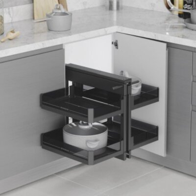Starax 50cm Premium Bağımsız Körköşe Mekanizması Antrasit Renk (S-3009-P-A) - 1